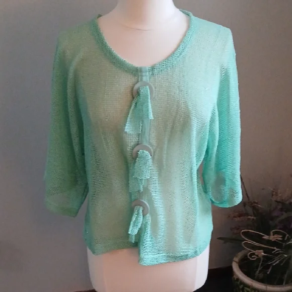 Noelle Light Green Mint Knitwear - Picture 1 of 7